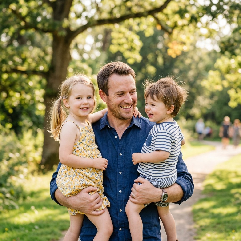 Happy family with insurance protection